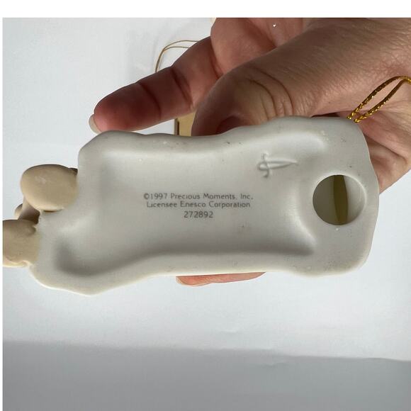 Vintage Precious Moments Enesco 1997 Ornaments Puppy Sled Christmas Angel - Picture 3 of 11